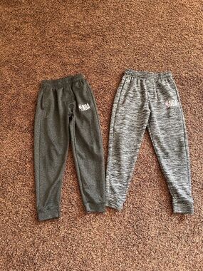 NBA Kids Gray & Charcoal Jogger Pants - Gray
